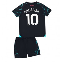 Maglie da calcio Manchester City Jack Grealish #10 Terza Maglia Bambino 2023-24 Manica Corta (+ Pantaloni corti)
